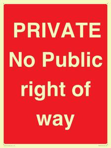 PRIVATE No Public right of way